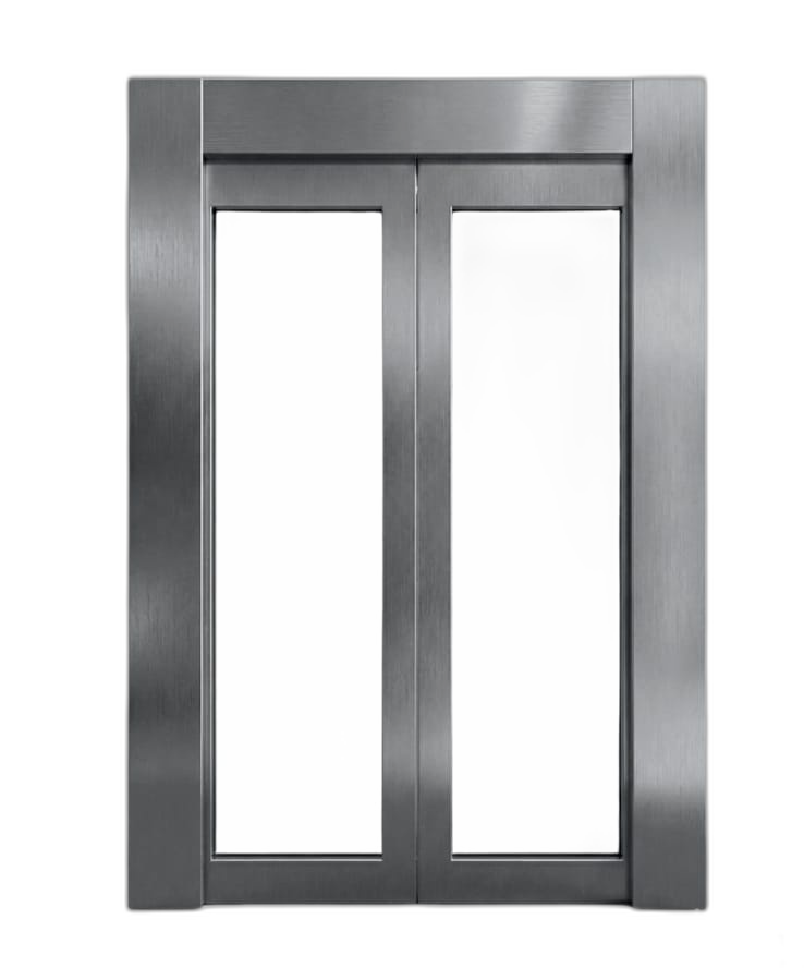 Silver Mirror SS Glass Door